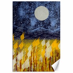 Blue And Gold Landscape With Moon Canvas 20  X 30   by digitaldivadesigns