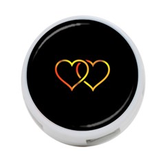 Heart Gold Black Background Love 4-port Usb Hub (two Sides)  by Nexatart