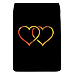 Heart Gold Black Background Love Flap Covers (S) 