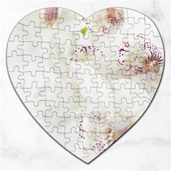 Orchids Flowers White Background Jigsaw Puzzle (heart) by Nexatart