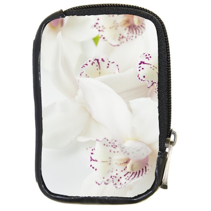 Orchids Flowers White Background Compact Camera Cases