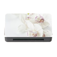 Orchids Flowers White Background Memory Card Reader With Cf by Nexatart