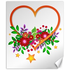 Heart Flowers Sign Canvas 20  X 24   by Nexatart