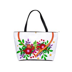 Heart Flowers Sign Shoulder Handbags by Nexatart