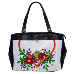 Heart Flowers Sign Office Handbags by Nexatart