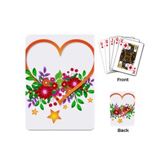 Heart Flowers Sign Playing Cards (mini)  by Nexatart