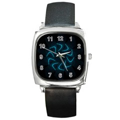 Background Abstract Decorative Square Metal Watch by Nexatart