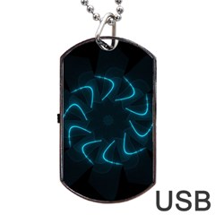 Background Abstract Decorative Dog Tag Usb Flash (two Sides) by Nexatart