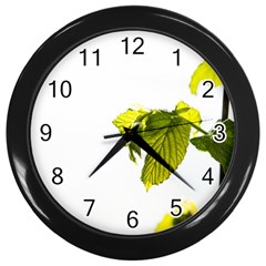 Leaves Nature Wall Clocks (black)