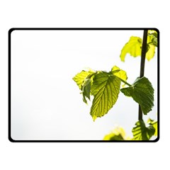 Leaves Nature Fleece Blanket (small) by Nexatart