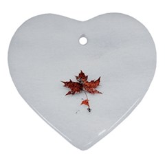 Winter Maple Minimalist Simple Ornament (heart) by Nexatart