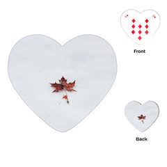 Winter Maple Minimalist Simple Playing Cards (heart)  by Nexatart