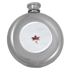 Winter Maple Minimalist Simple Round Hip Flask (5 Oz) by Nexatart