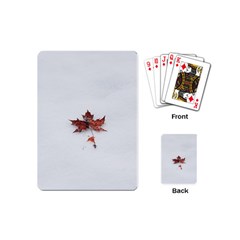 Winter Maple Minimalist Simple Playing Cards (mini)  by Nexatart