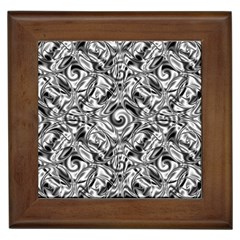 Gray Scale Pattern Tile Design Framed Tiles by Nexatart