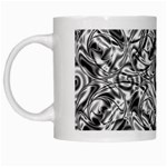 Gray Scale Pattern Tile Design White Mugs Left