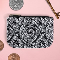 Gray Scale Pattern Tile Design Mini Coin Purses by Nexatart