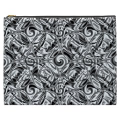 Gray Scale Pattern Tile Design Cosmetic Bag (xxxl)  by Nexatart