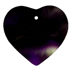 The Northern Lights Nature Ornament (heart) by Nexatart