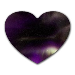 The Northern Lights Nature Heart Mousepads by Nexatart