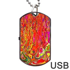 Background Texture Colorful Dog Tag Usb Flash (one Side) by Nexatart