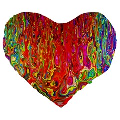 Background Texture Colorful Large 19  Premium Heart Shape Cushions by Nexatart