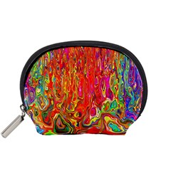 Background Texture Colorful Accessory Pouches (small)  by Nexatart