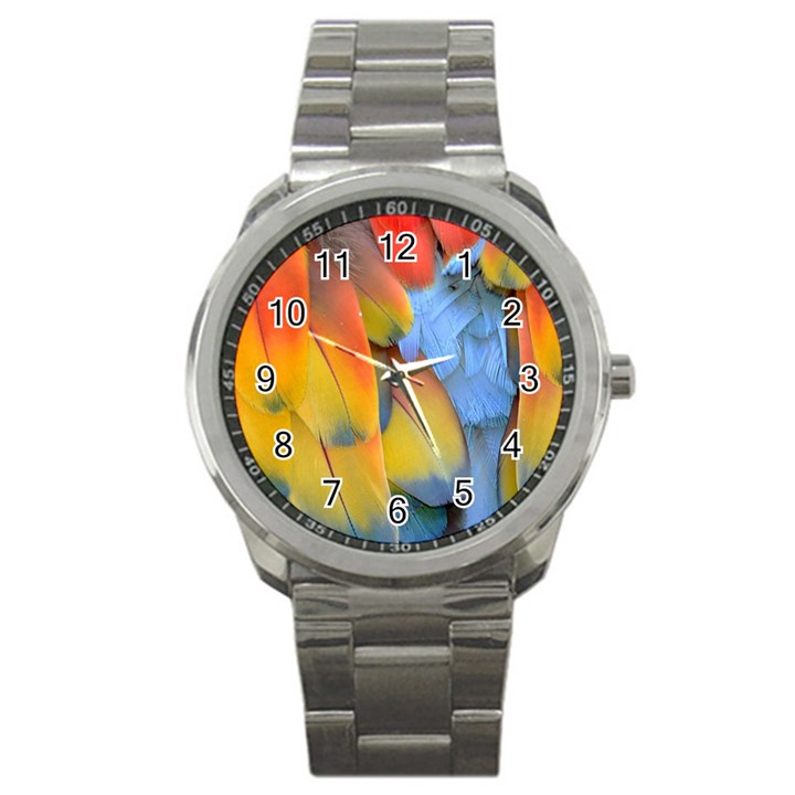 Spring Parrot Parrot Feathers Ara Sport Metal Watch