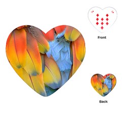 Spring Parrot Parrot Feathers Ara Playing Cards (heart)  by Nexatart