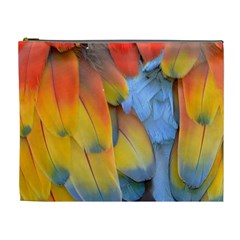 Spring Parrot Parrot Feathers Ara Cosmetic Bag (xl) by Nexatart