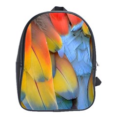 Spring Parrot Parrot Feathers Ara School Bags(large)  by Nexatart