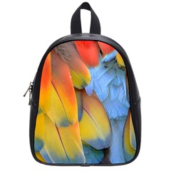 Spring Parrot Parrot Feathers Ara School Bags (small)  by Nexatart