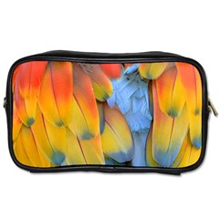 Spring Parrot Parrot Feathers Ara Toiletries Bags by Nexatart