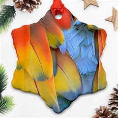 Spring Parrot Parrot Feathers Ara Ornament (snowflake) by Nexatart