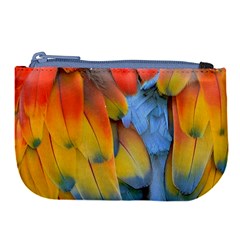 Spring Parrot Parrot Feathers Ara Large Coin Purse