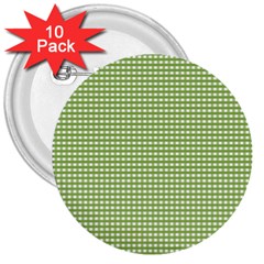 Gingham Check Plaid Fabric Pattern 3  Buttons (10 Pack)  by Nexatart