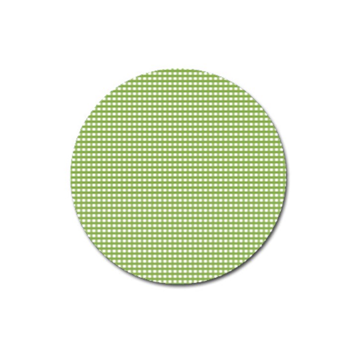 Gingham Check Plaid Fabric Pattern Magnet 3  (Round)