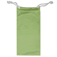 Gingham Check Plaid Fabric Pattern Jewelry Bag by Nexatart