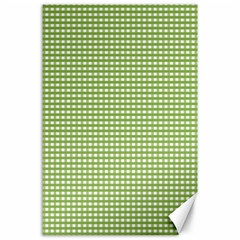 Gingham Check Plaid Fabric Pattern Canvas 24  X 36  by Nexatart