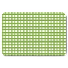 Gingham Check Plaid Fabric Pattern Large Doormat  by Nexatart