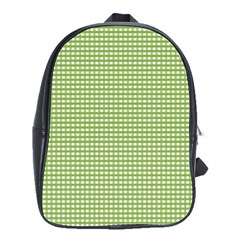 Gingham Check Plaid Fabric Pattern School Bags(large)  by Nexatart