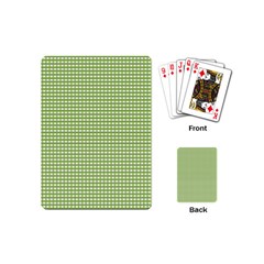 Gingham Check Plaid Fabric Pattern Playing Cards (mini)  by Nexatart