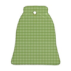 Gingham Check Plaid Fabric Pattern Ornament (bell) by Nexatart