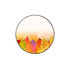 Autumn Leaves Colorful Fall Foliage Hat Clip Ball Marker (10 Pack) by Nexatart