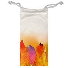 Autumn Leaves Colorful Fall Foliage Jewelry Bag by Nexatart