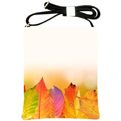 Autumn Leaves Colorful Fall Foliage Shoulder Sling Bags by Nexatart