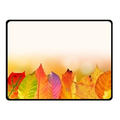 Autumn Leaves Colorful Fall Foliage Double Sided Fleece Blanket (small)  by Nexatart