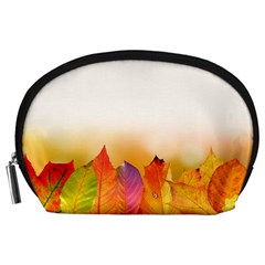 Autumn Leaves Colorful Fall Foliage Accessory Pouches (large)  by Nexatart