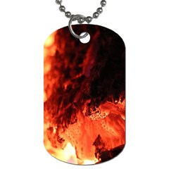 Fire Log Heat Texture Dog Tag (Two Sides)