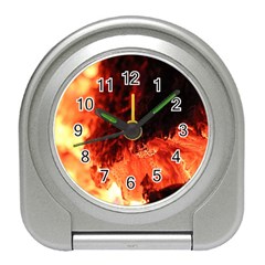 Fire Log Heat Texture Travel Alarm Clocks